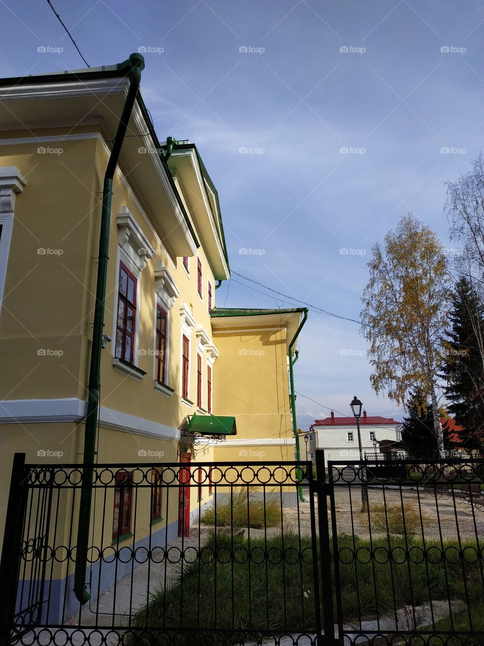 Autumn in Siberia. Yeniseisk.Russia. Autumn walk.