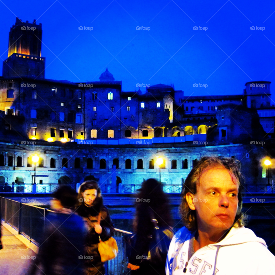 blue night man rome by Nietje70