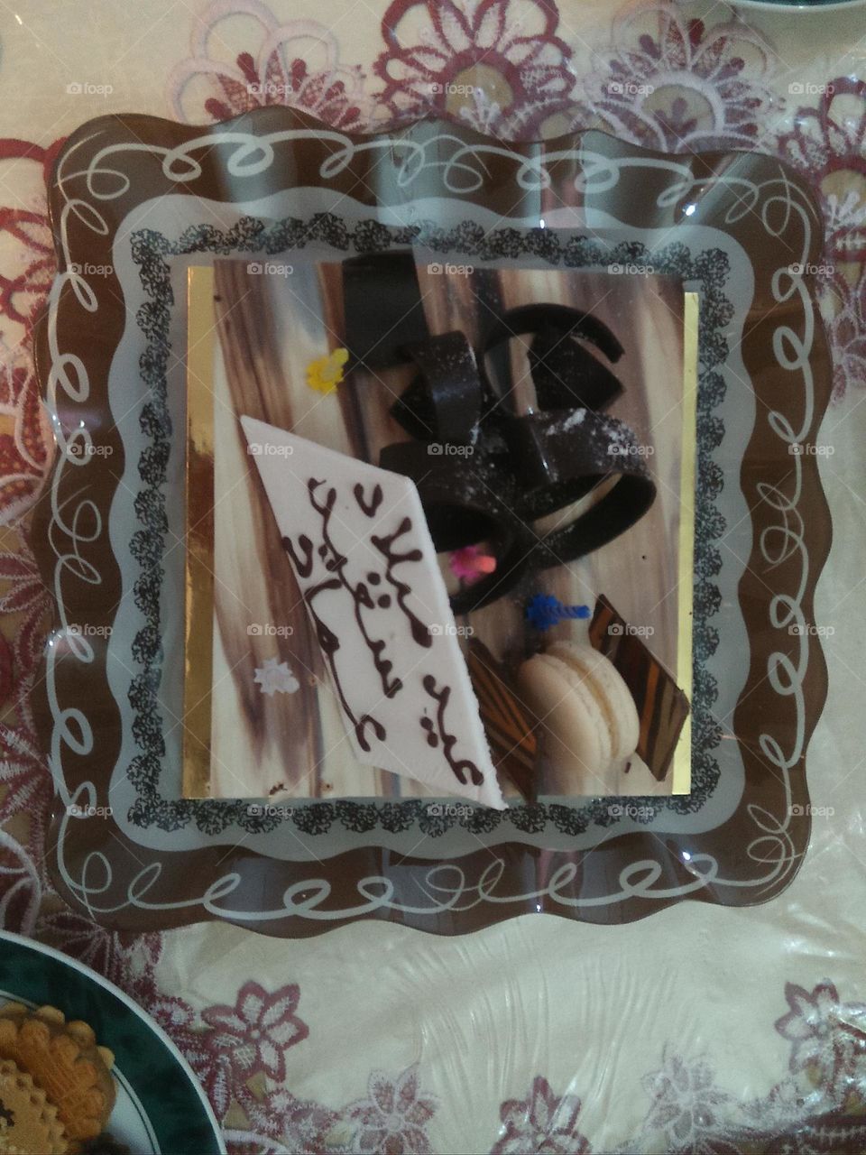 Delicious cake in birthday.