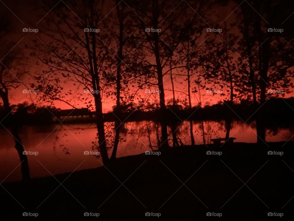 Twilight is leaving us for the evening. Night is closing in with Reflections fading with the Night Sky Appearing. 