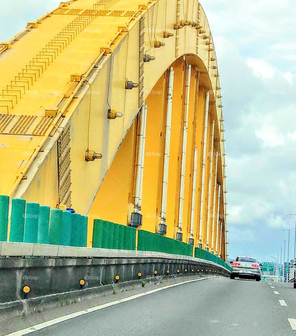 From A to B: freeway connect to another county, and through a beautiful bridge construction.
