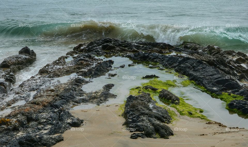 Surf against rock