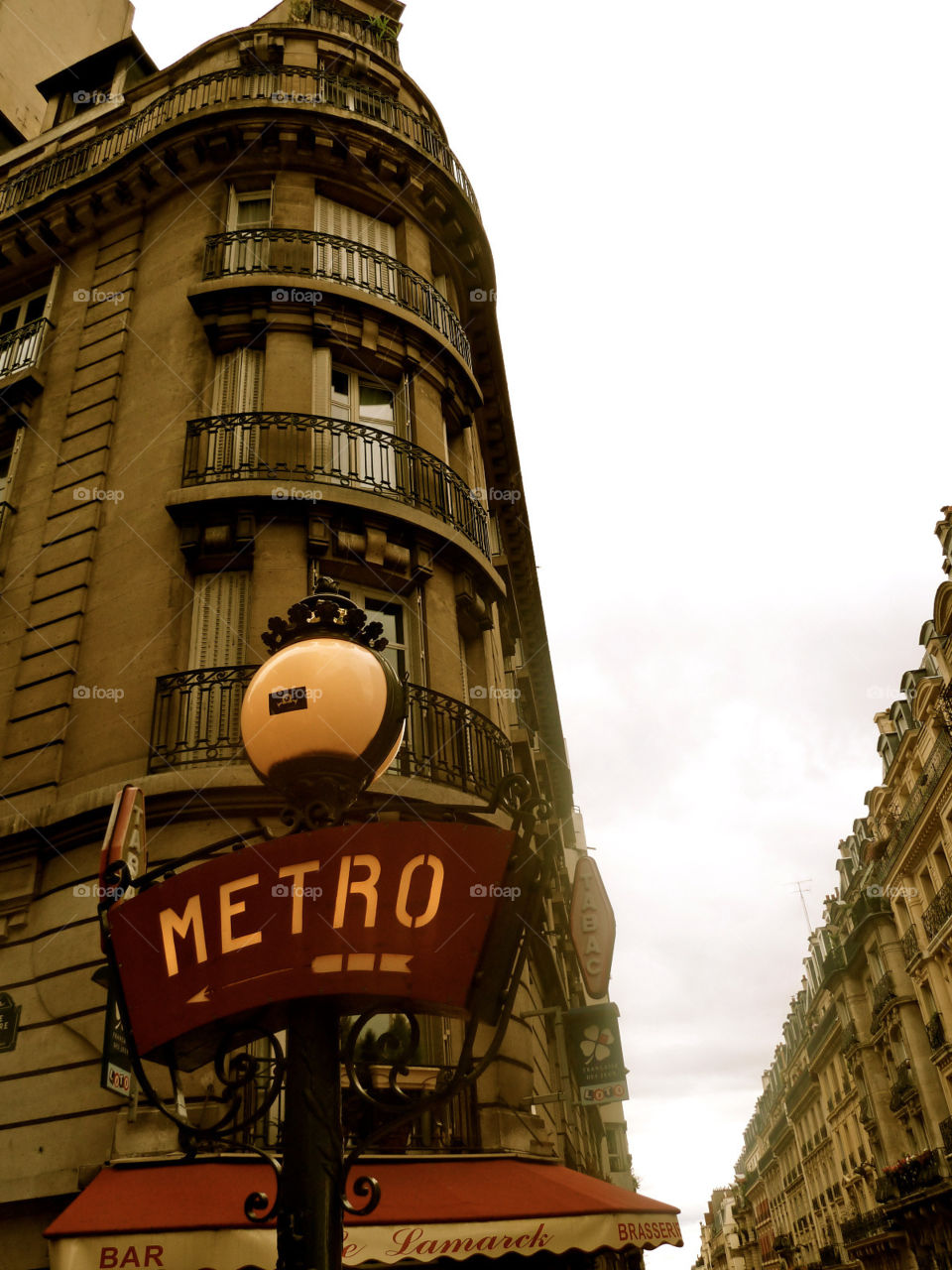 Metro station in Paris 