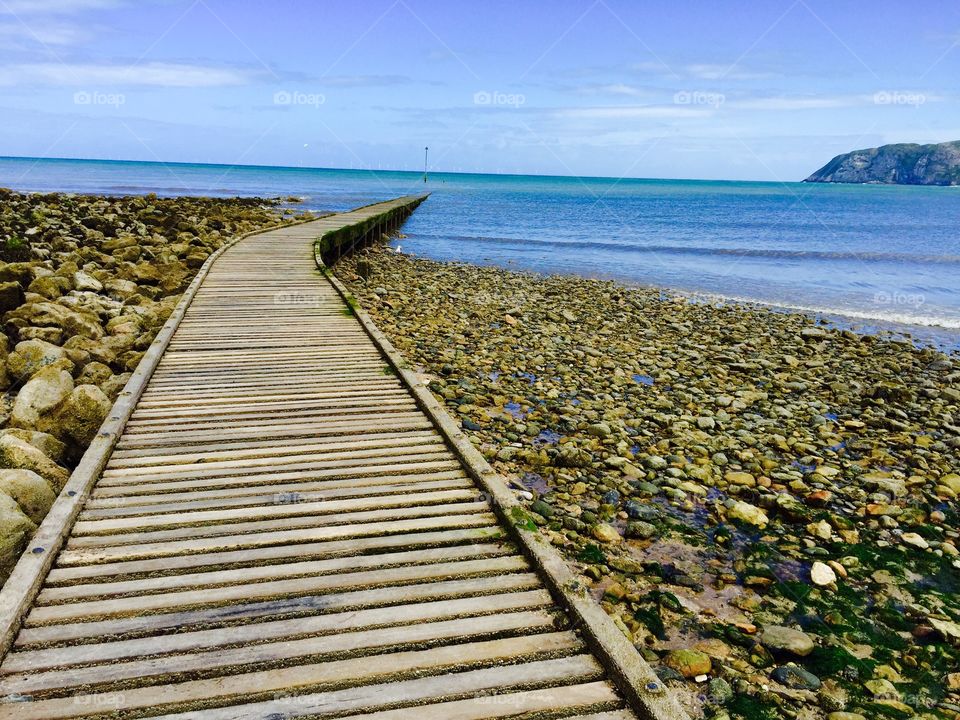 At the beach in Wales