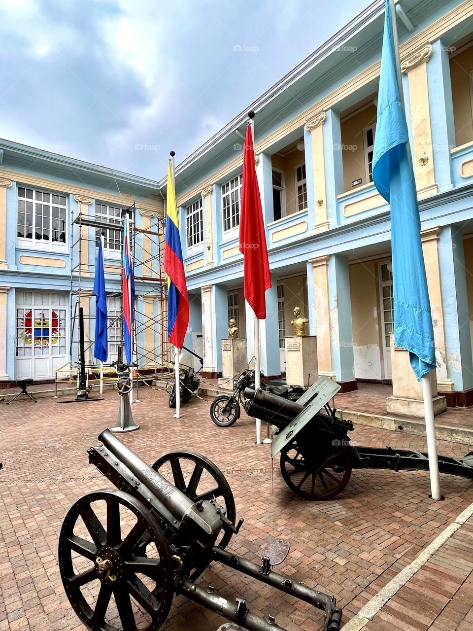 Army museum  some flags and cannons