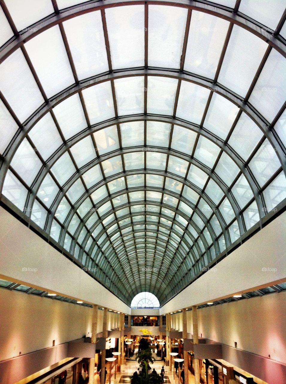 Skylights on shopping center