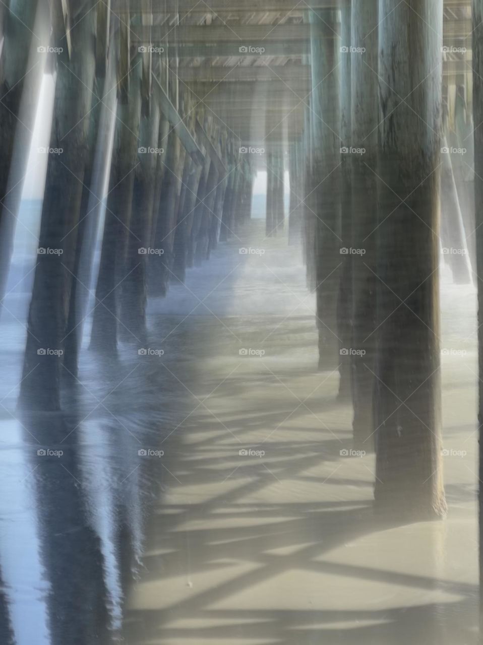 Wooden jetty long exposition 