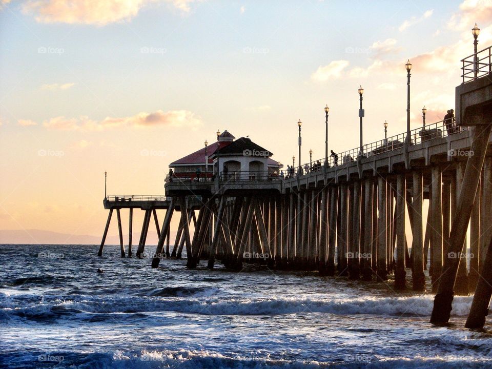 Sunrise. Sunrise in Huntington Beach, California 