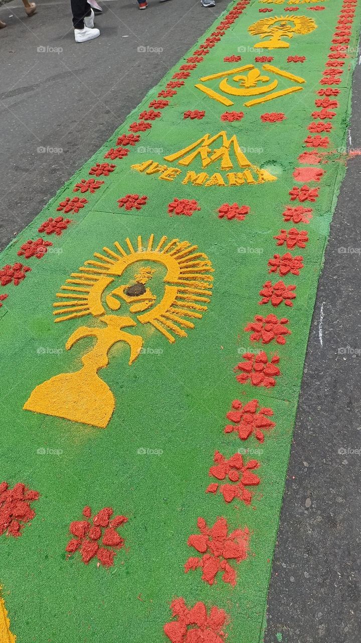 Alfombra de la Virgen de los Angeles Costa Rica CentroAmerica propiedad de Osvin
