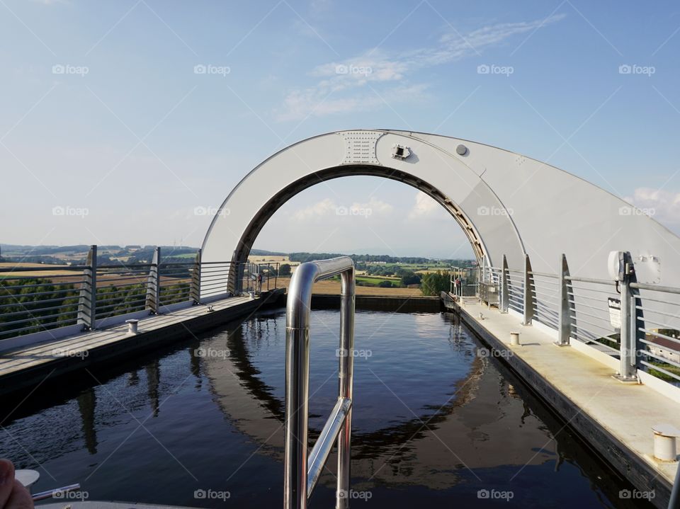 Ellipse Mission ... Falkirk lift ... view from inside the boat 