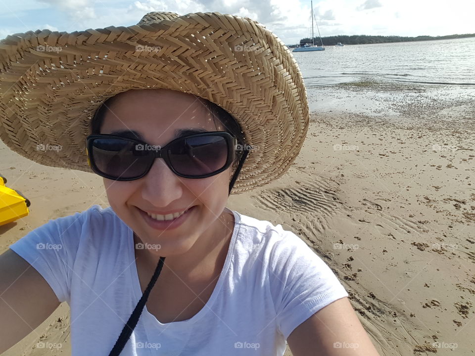 beach selfie