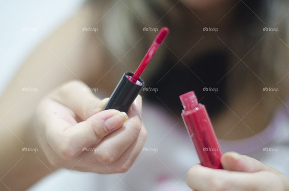 Red lipstick