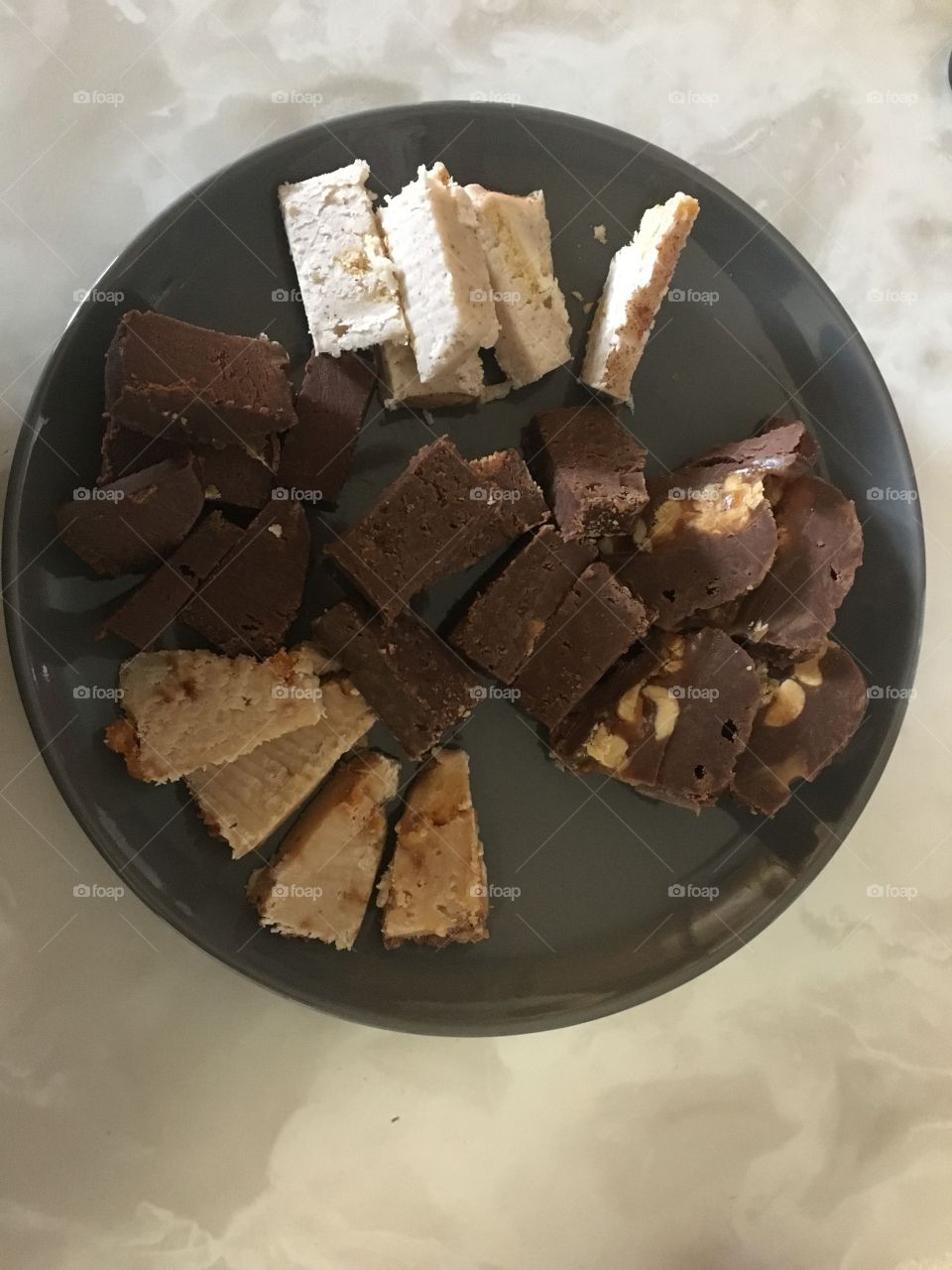 Plate of yummy fudge