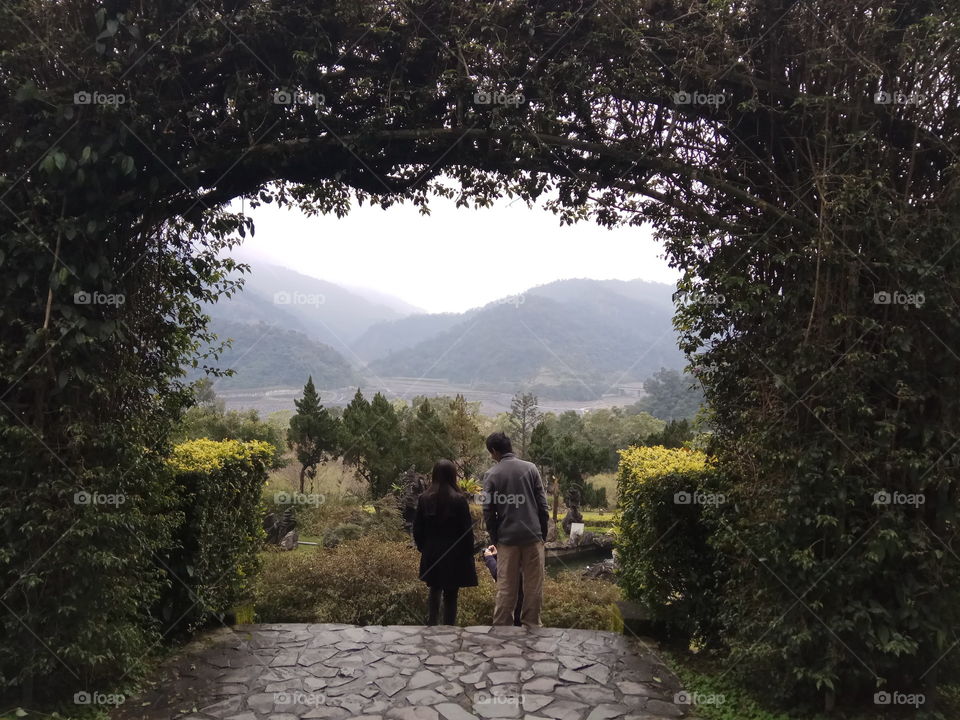 Morning walk in the garden.