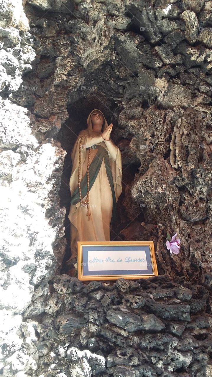 La Virgen de Lourdes.