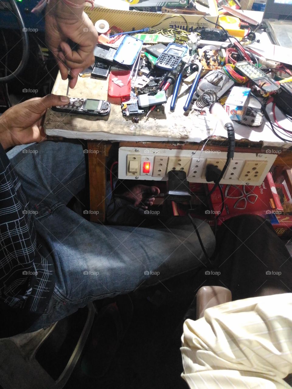 working hands close-up