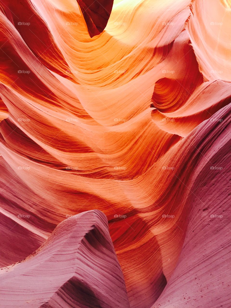 Crevices and peaks found in Antelope Canyon, Arizona 
