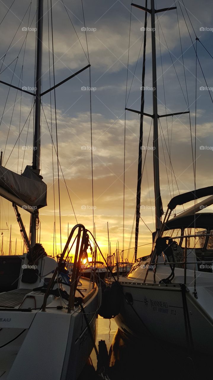 Sunset in Cagliari, Italy