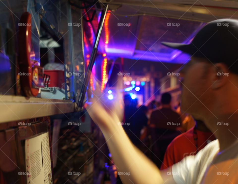 Food truck. Ordering from a food truck