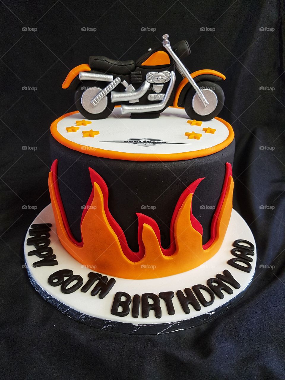 Fondant Motorcycle birthday cake