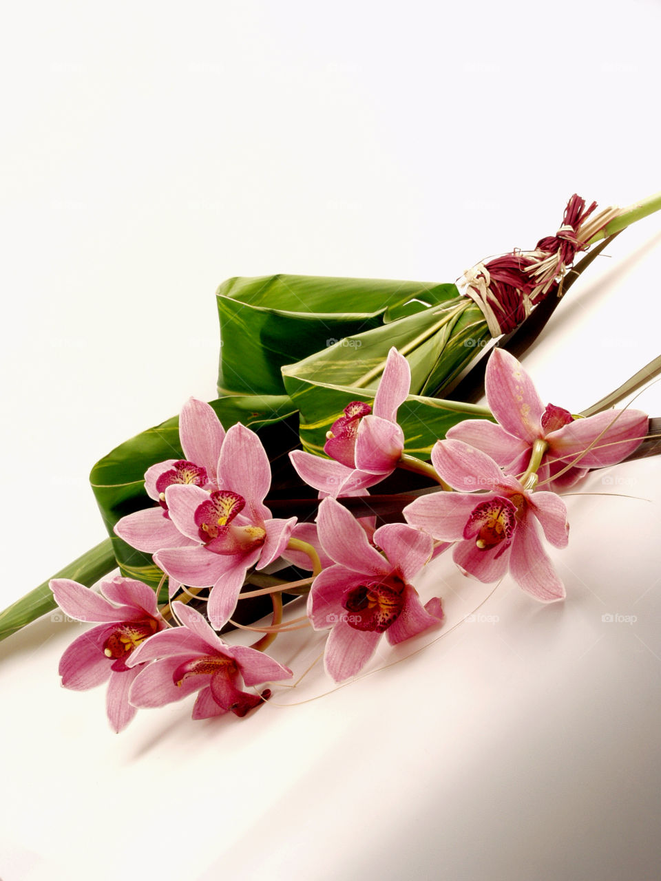 Bridal bouquet on white background
