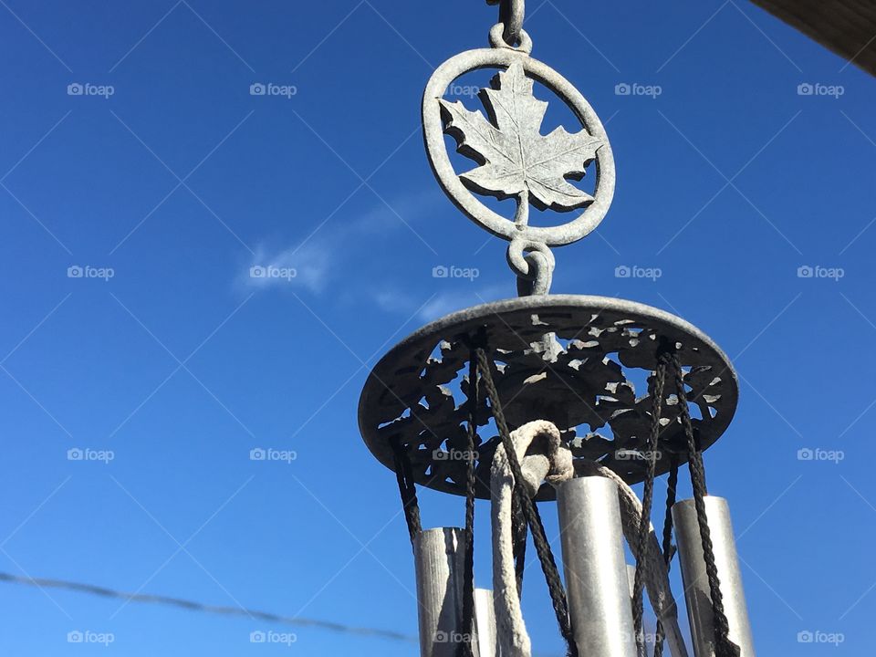 Antique Maple Leaf Wind Chime