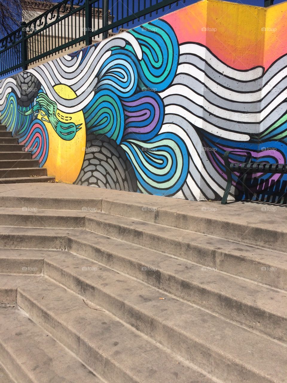 Denver Outdoor Wall Graffiti, clean and colorful art