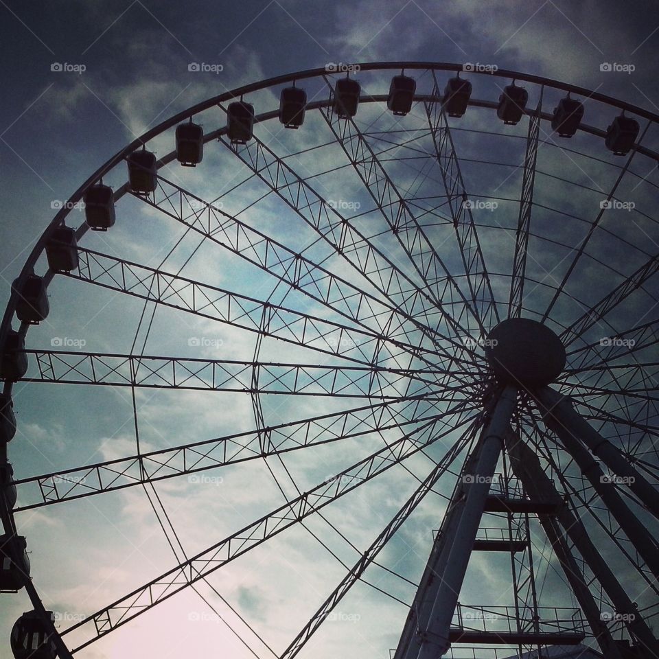 big wheel and the sky in the background