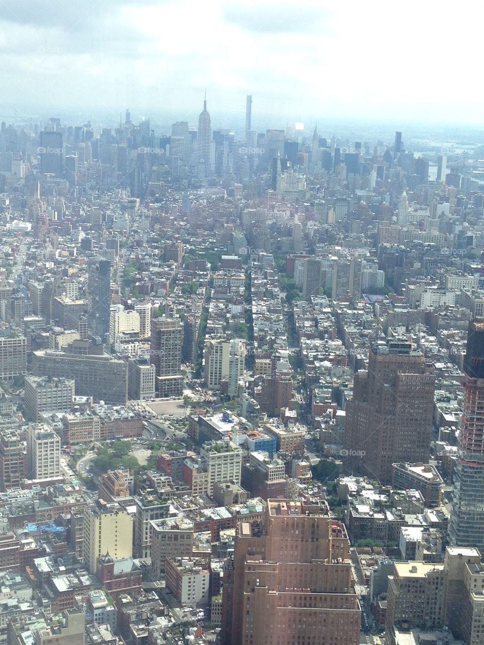 New York City from Above. View of New York City from the observatory of the Freedom Tower