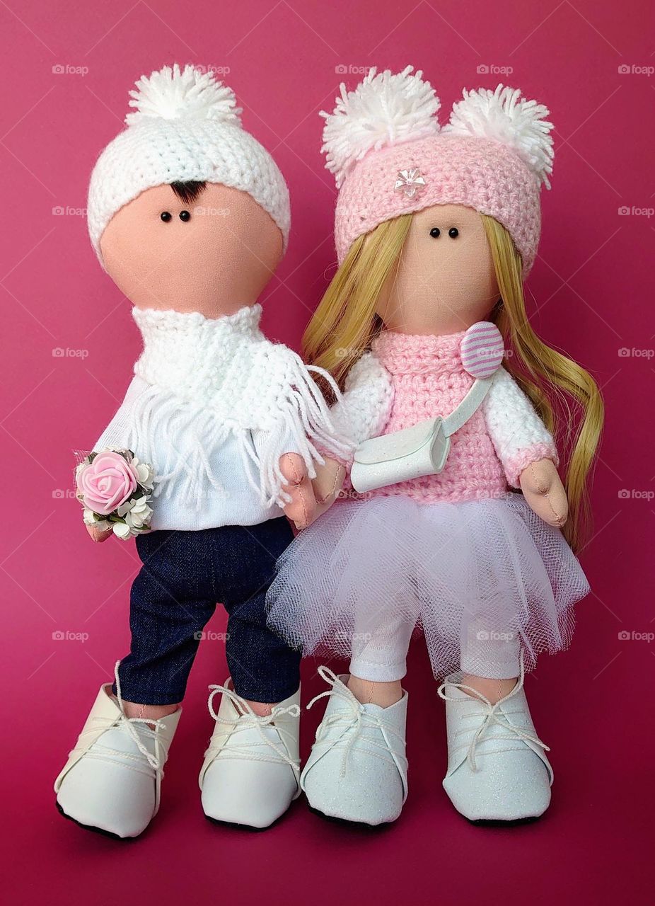 Couple dools💕 Handmade 🪡🧶 Boy and girl 👩‍❤️‍💋‍👨