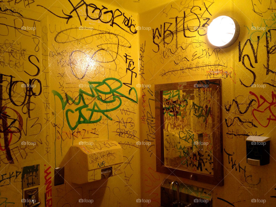 graffiti light yellow wall by elliotmurphy