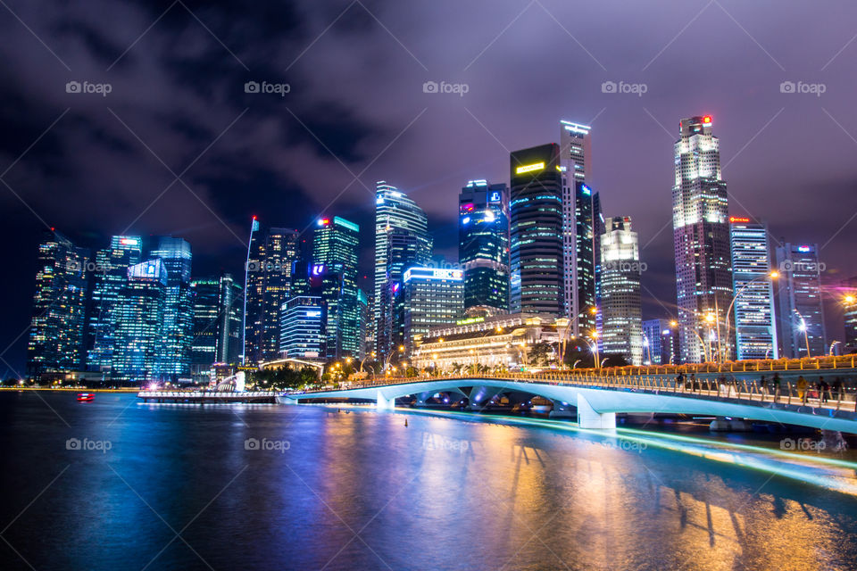 Beautiful Singapore skyline