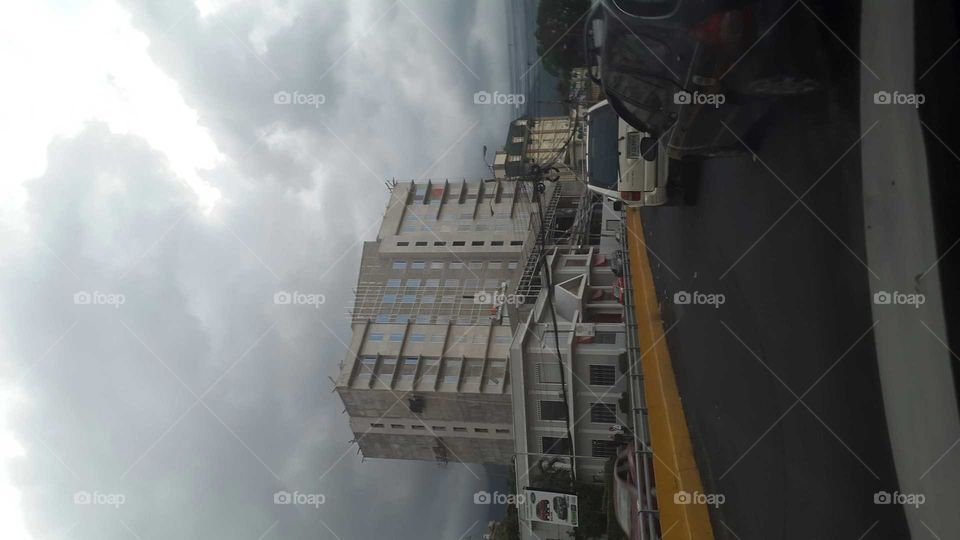 Edificio, arquitectura, clima, lluvia, belleza