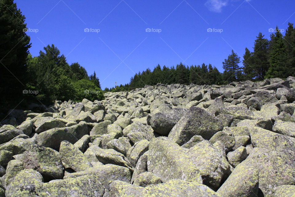 Mountain big rocks