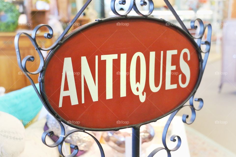 Antiques sign