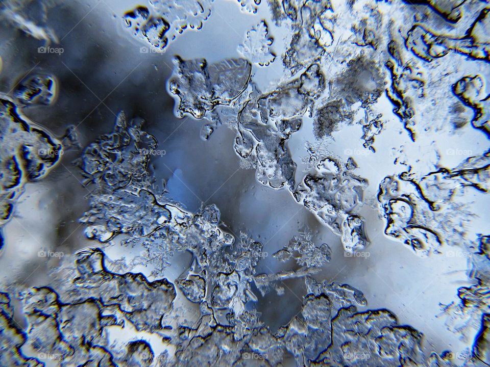 Texture,ice,snowflakes