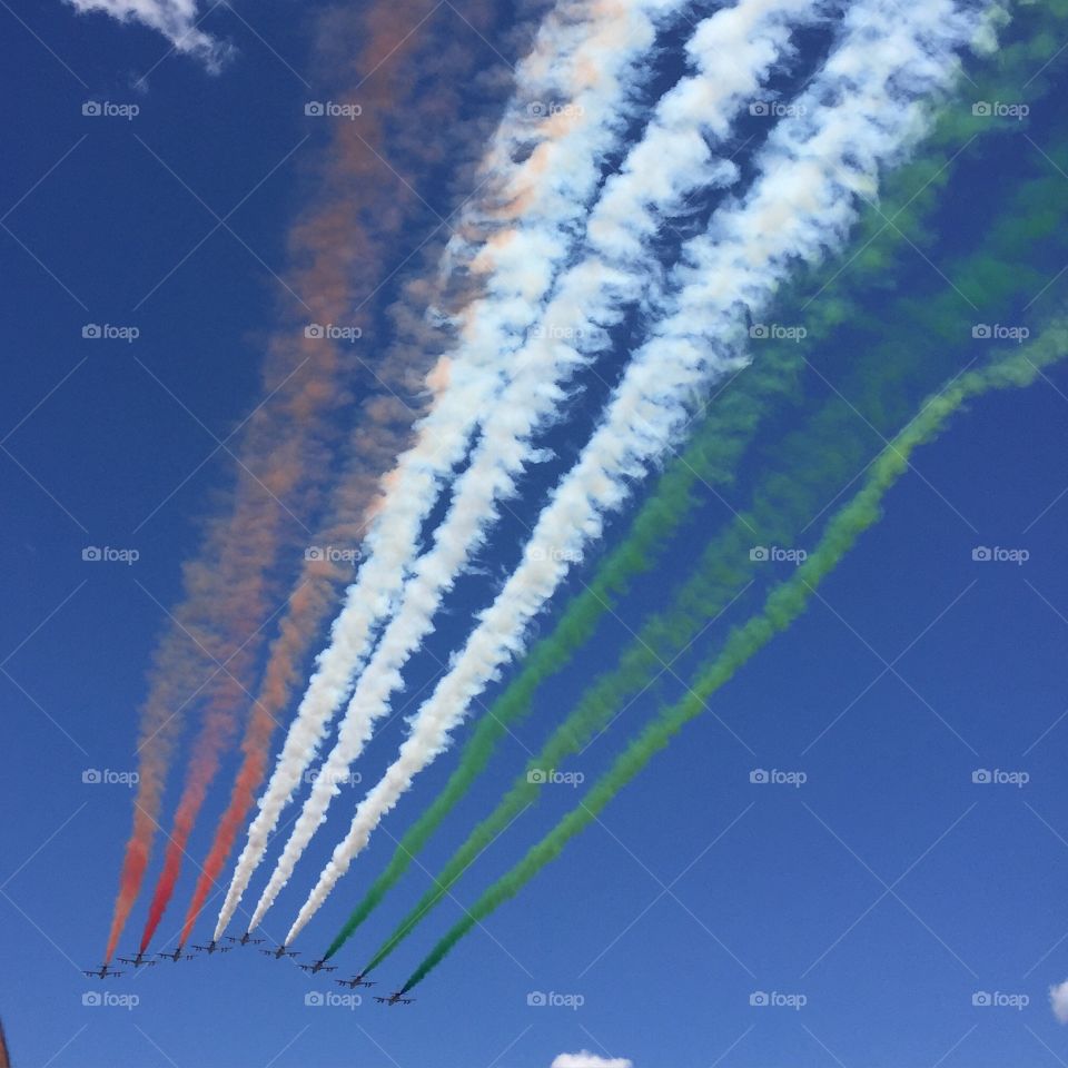 Italian GP. The planes showing the Italian colors at the Formula 1 race in Monza this year 🇮🇹