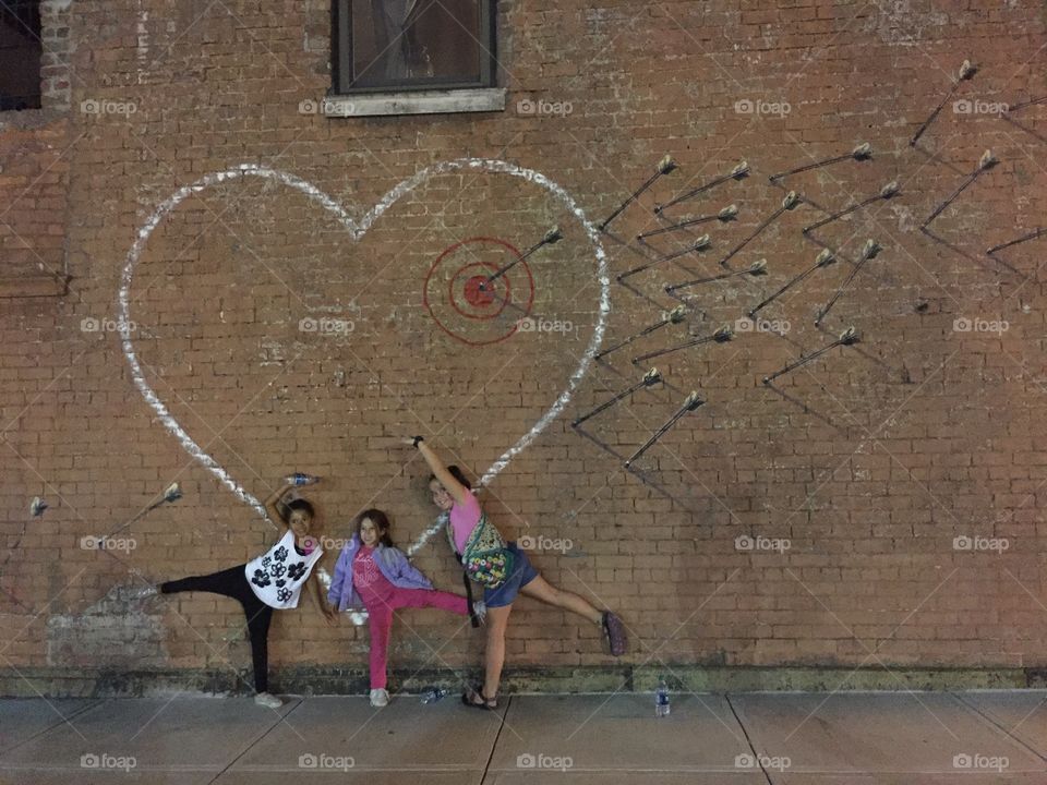 Girls and love mural