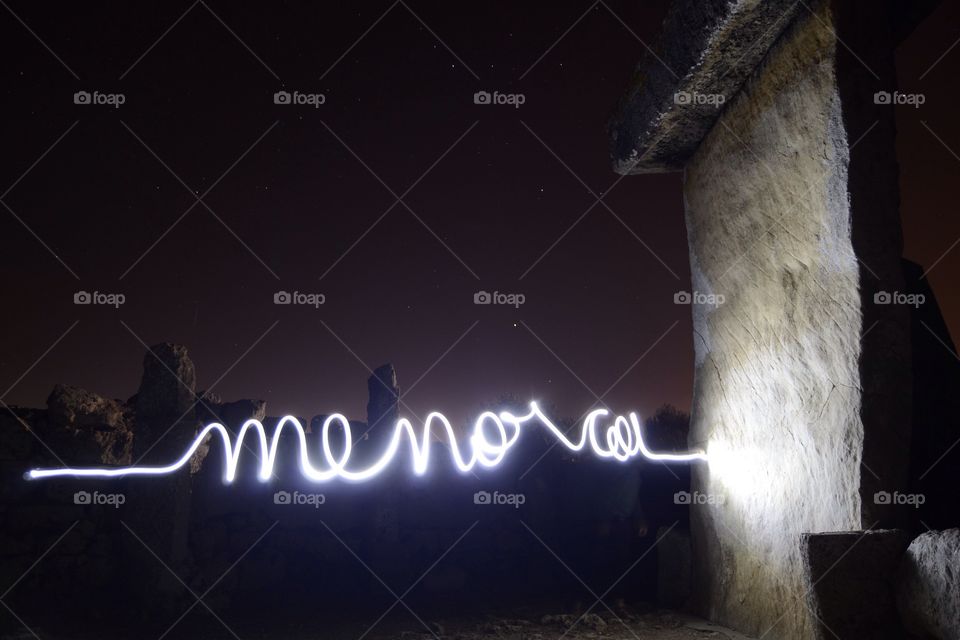 Light painting at the talayot