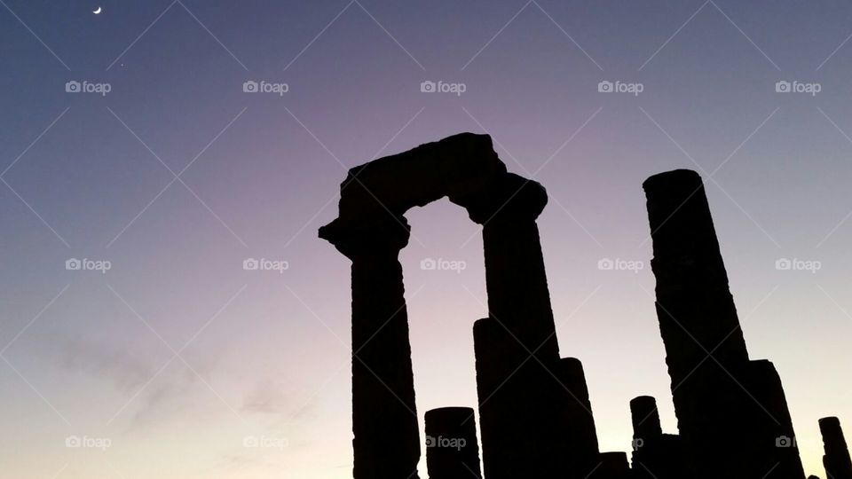 Ruins with Moon