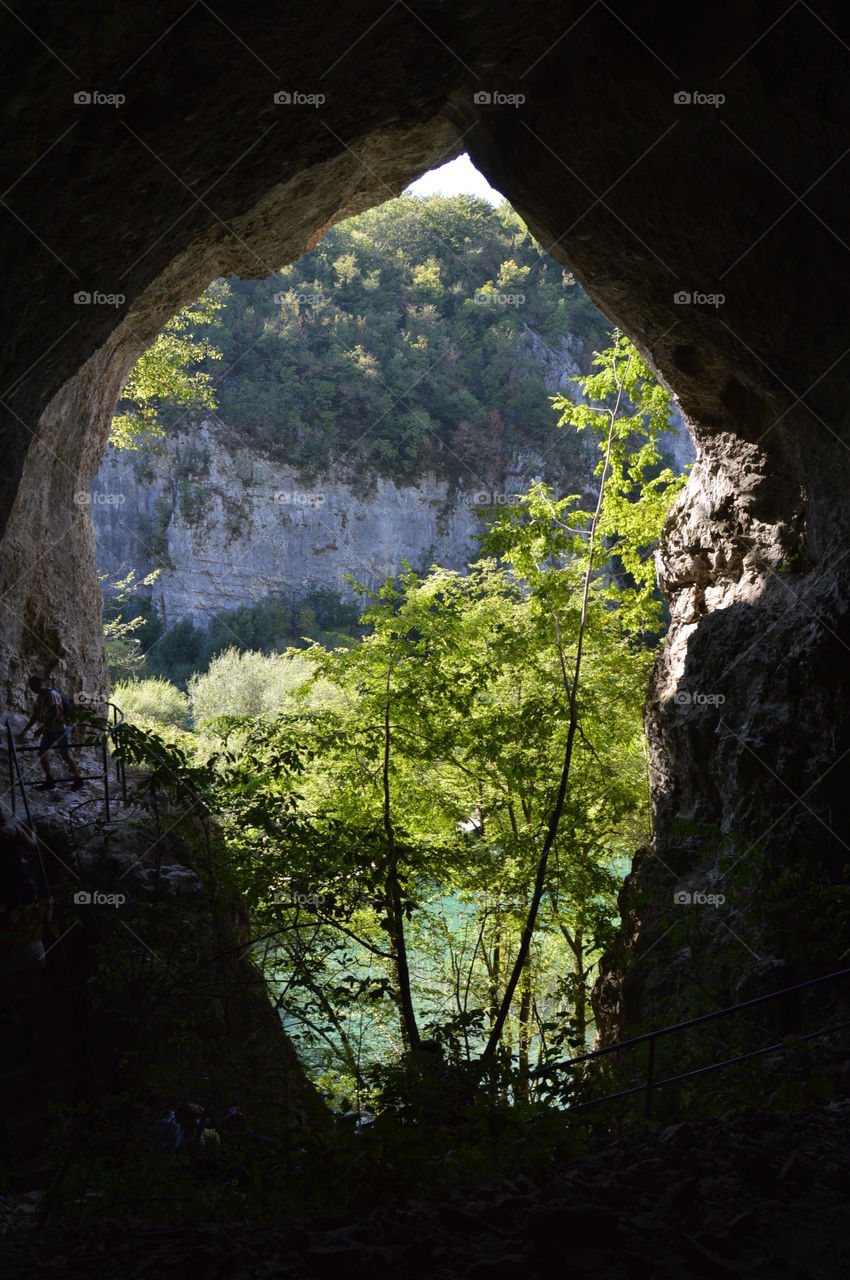 Plitvice Lakes Croatia wiev from the cave
