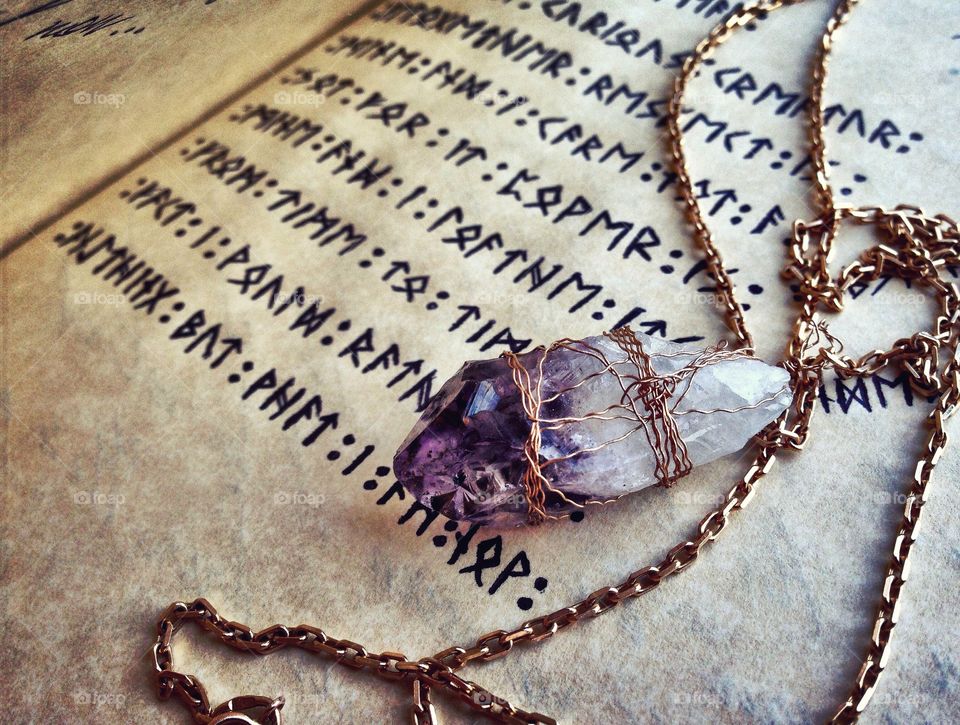 Amethyst neckless... . Small witchy thing crafted by me... 