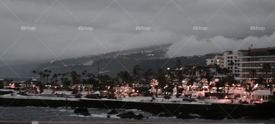 Clouds between the mountains