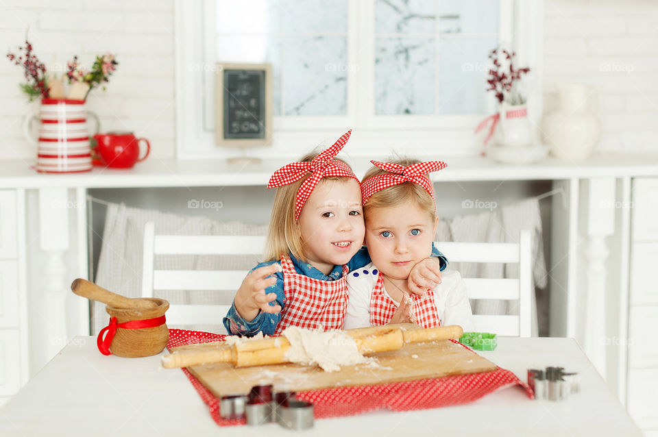 children in the kitchen