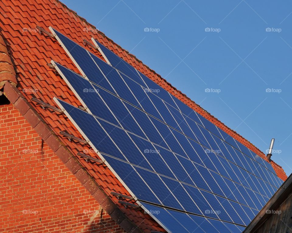 Solar system on the roof