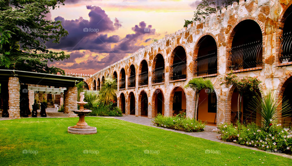 Sunset Over The Villa