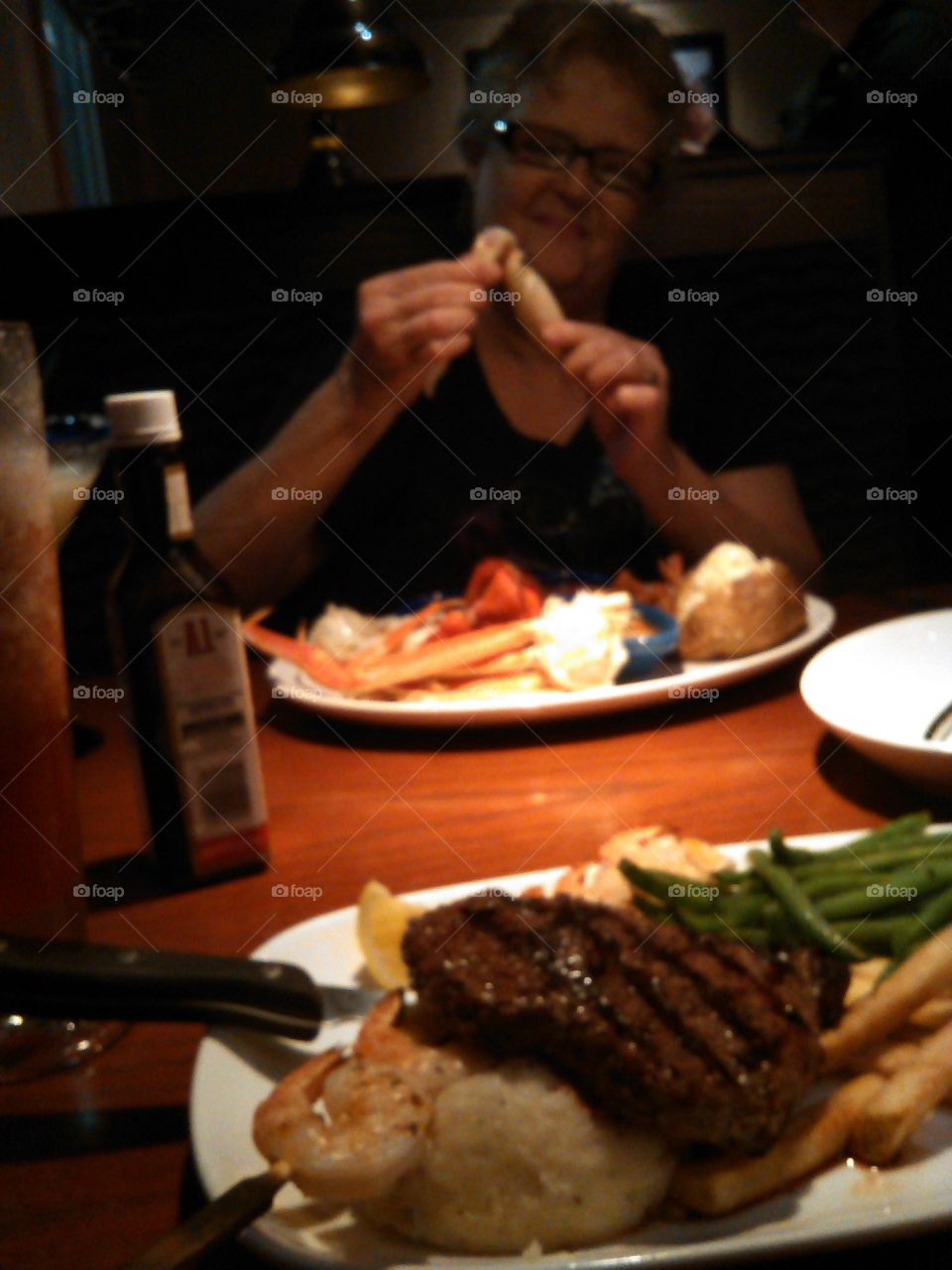 Dinner with Mom. Took my mom out for dinner at Red Lobster :-)