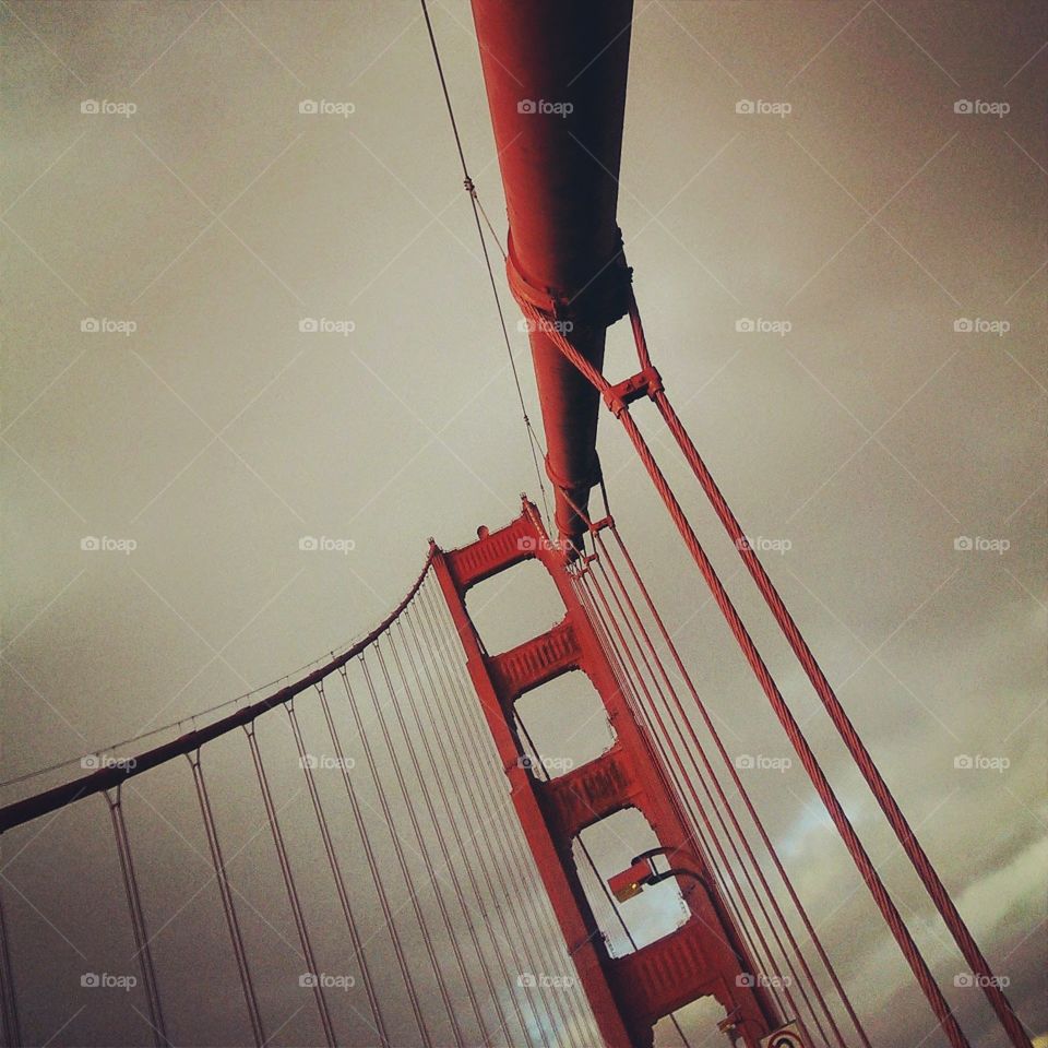 Golden Perspective. taken while visiting San Francisco's famous landmark, the Golden Gate bridge