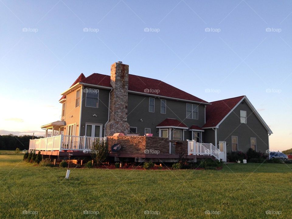 sunset against house 2017