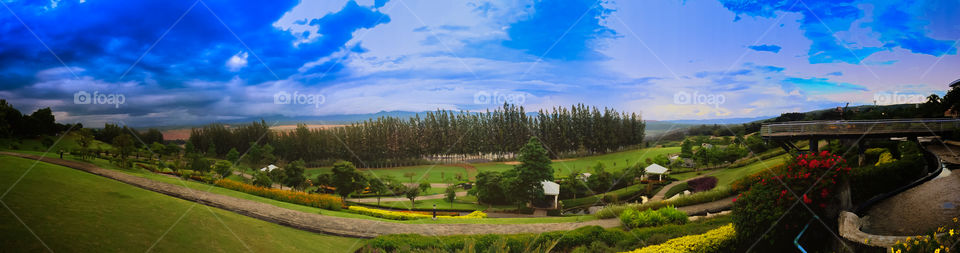 Panorama view. Mae moh mine, lampang, Thailand